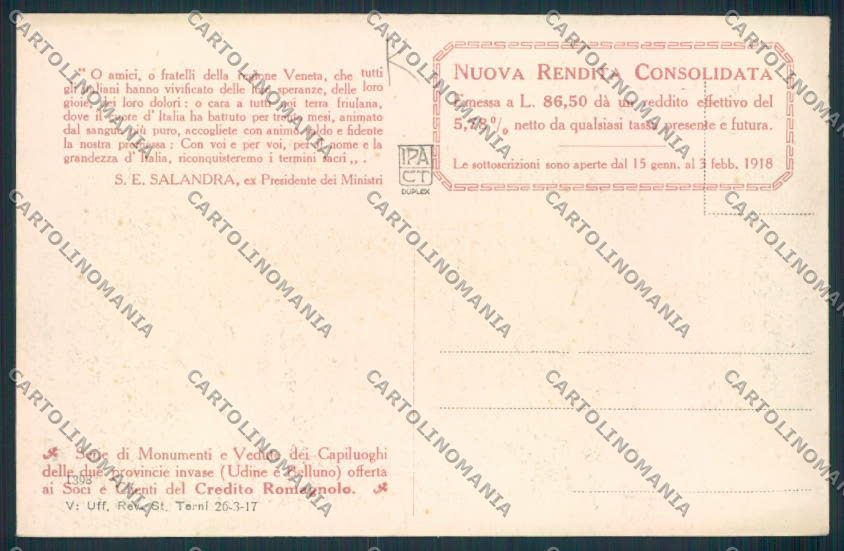 Udine Città cartolina MV9429 – retro
