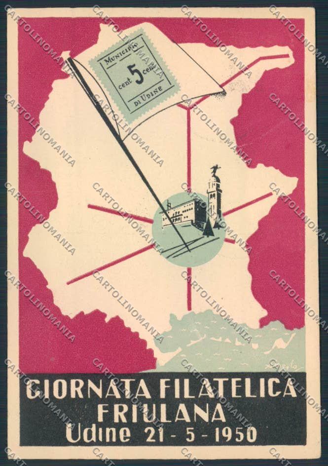 Udine Città Filatelia PIEGHINA FG cartolina MV9445 – fronte