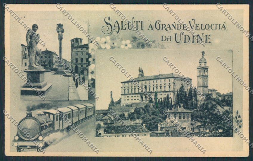 Udine Città Saluti da Treno cartolina MV9471 – fronte