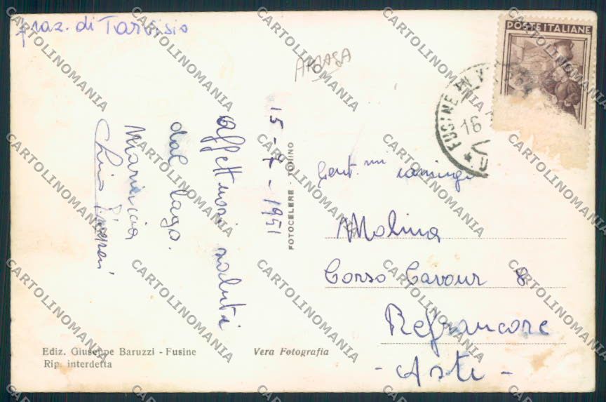 Udine Fusine ADESIVO ABRASA foto cartolina MV9477 – retro