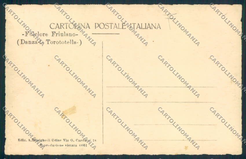 Udine Carnia Costumi foto cartolina MV9494 – retro