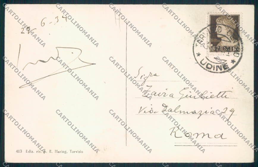 Udine Tarvisio Sci Sport cartolina MV9509 – retro