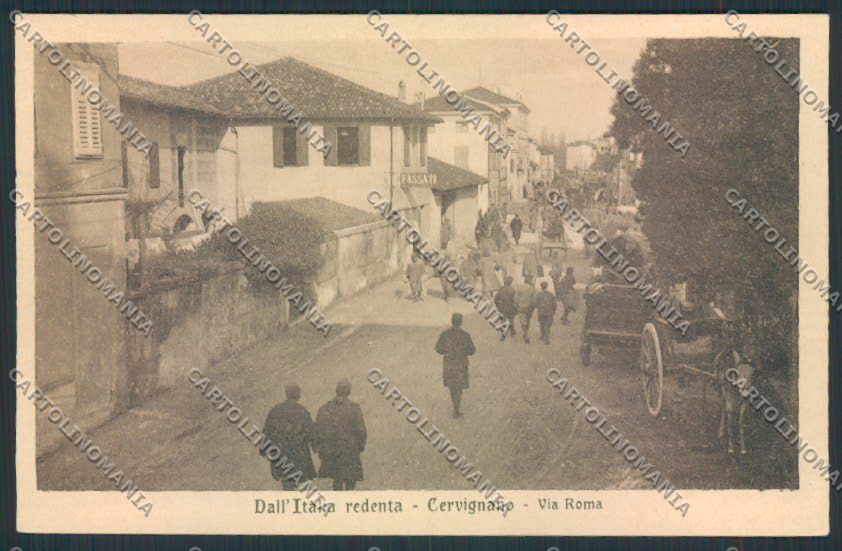 Udine Cervignano PIEGHINA cartolina MV9534 – fronte