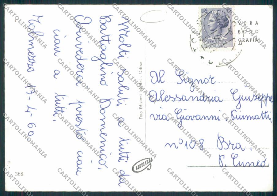 Udine Tolmezzo Saluti da foto FG cartolina MV9560 – retro