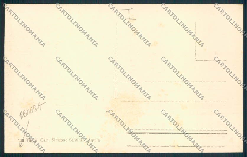 L'Aquila città ABRASA cartolina MV9625 – retro