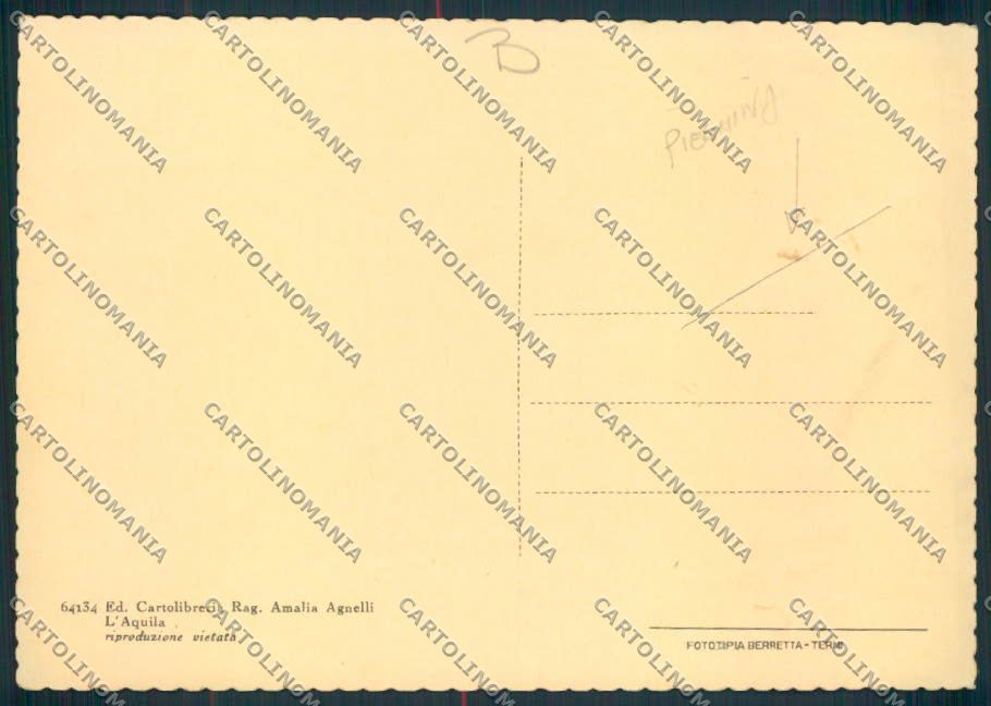 L'Aquila città PIEGHINA FG cartolina MV9652 – retro