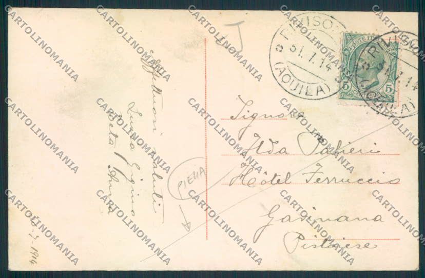 L'Aquila Rivisondoli PIEGA foto cartolina MV9695 – retro
