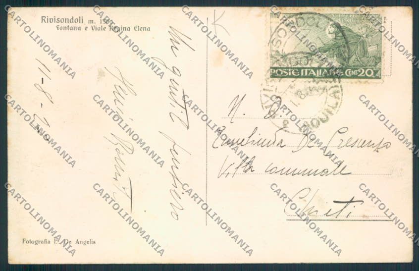 L'Aquila Rivisondoli cartolina MV9696 – retro