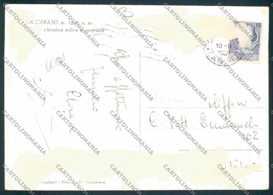 L'Aquila Roccaraso COLLA foto FG cartolina MV9712 – retro