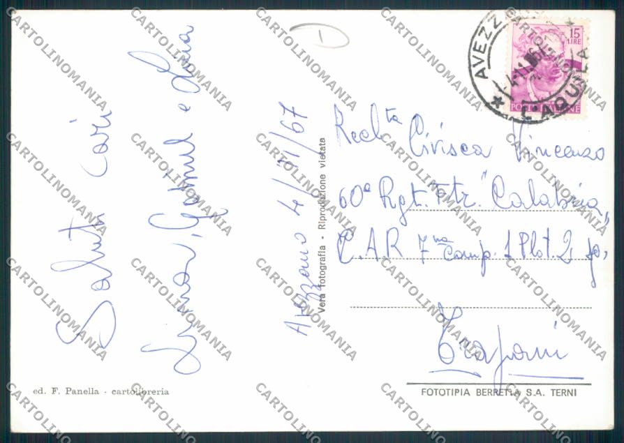 L'Aquila Avezzano foto FG cartolina MV9777 – retro