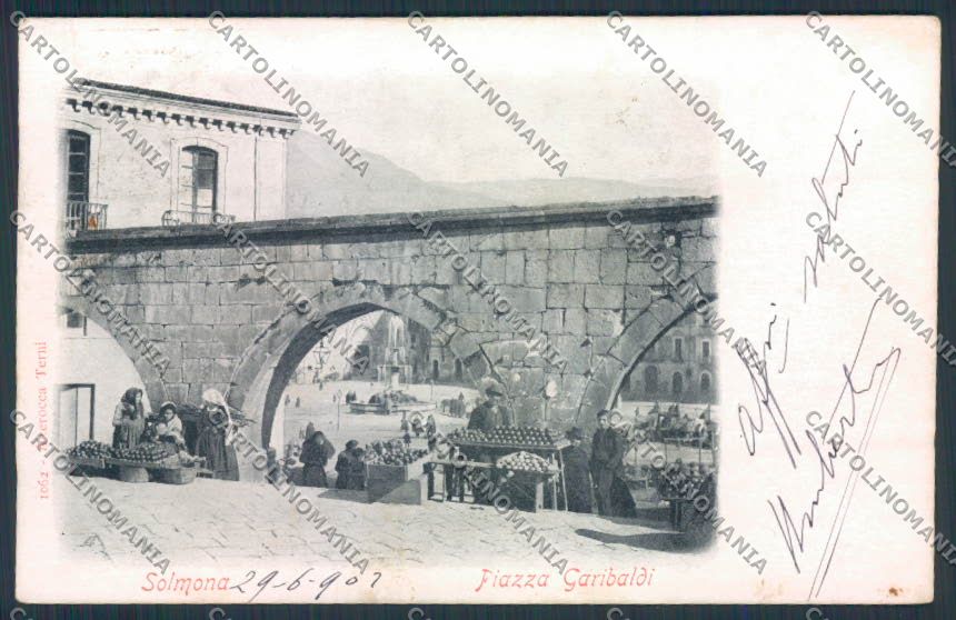 L'Aquila Sulmona mercato cartolina MV9810 – fronte