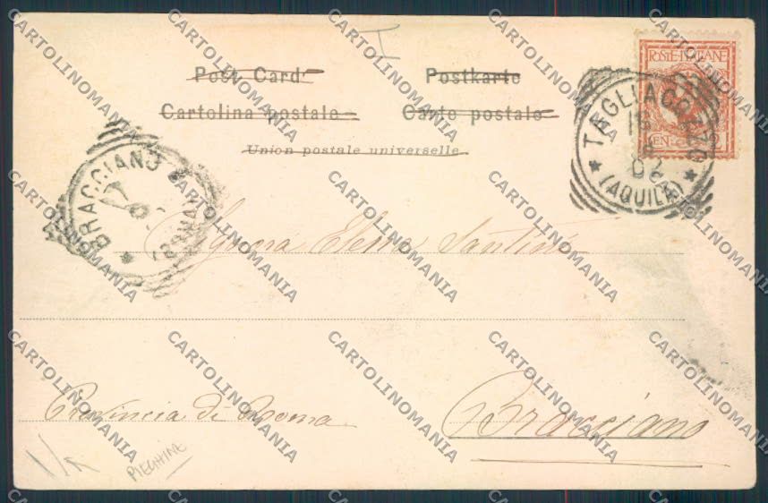 L'Aquila Tagliacozzo PIEGHINE cartolina MV9826 – retro