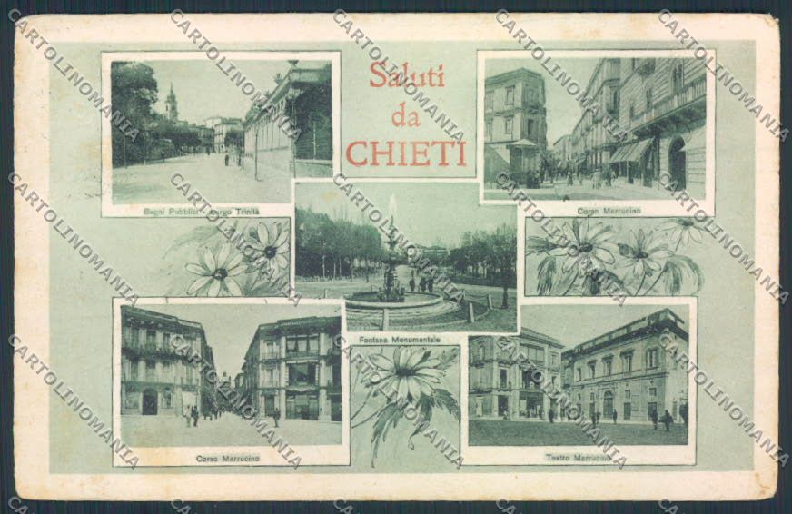 Chieti città Saluti da cartolina MV9865 – fronte