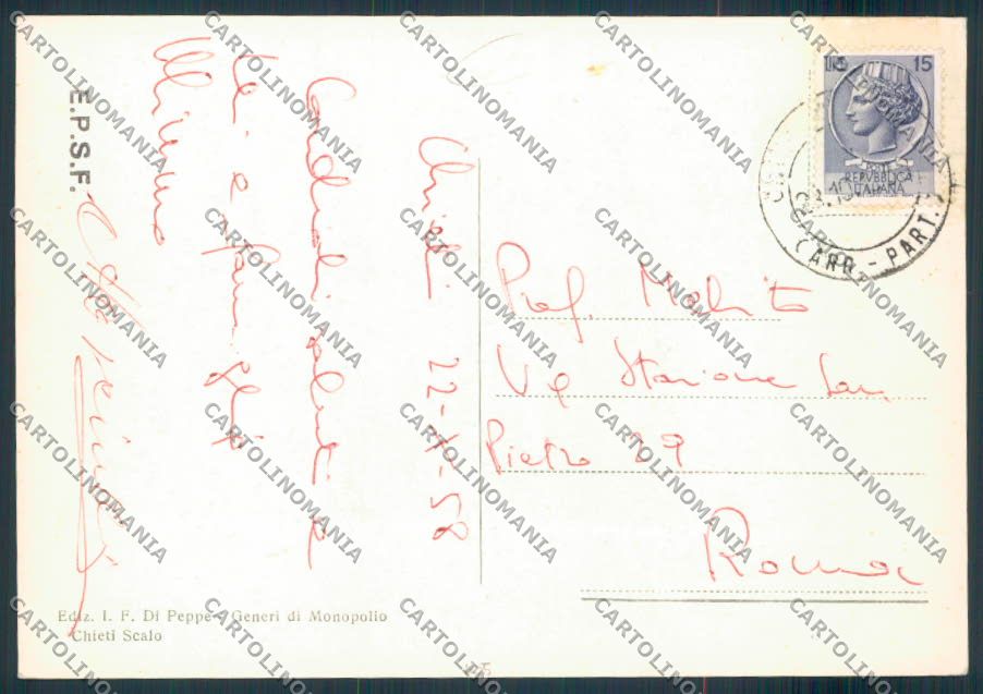 Chieti città foto FG cartolina MV9875 – retro