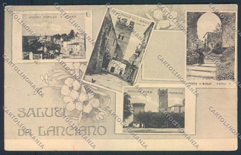Chieti Lanciano Saluti da PIEGA FORO cartolina MV9898 – fronte