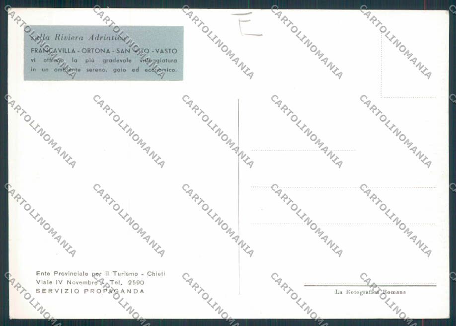 Chieti Francavilla San Vito Vasto FG cartolina MV9928 – retro