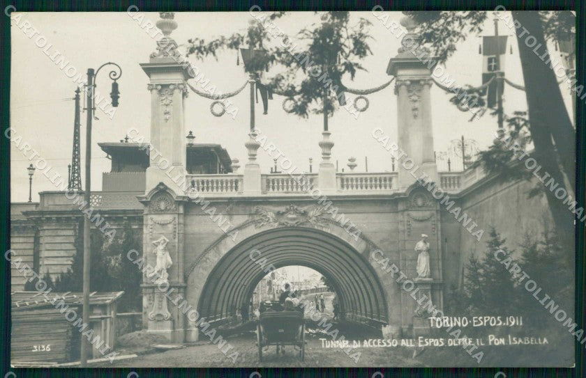Torino Città Esposizione Tunnel Accesso Ponte Isabella Foto cartolina MX0004 – fronte