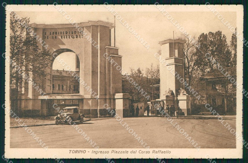 Torino Città Esposizione Ingresso Piazzale da Corso Raffaello cartolina MX0029 – fronte