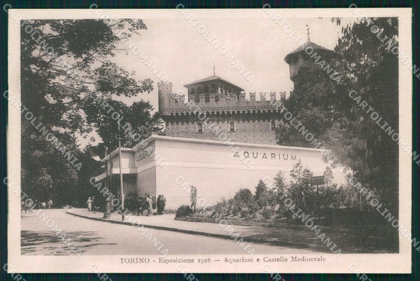 Torino Città Esposizione Padiglione Aquarium Castello Medievale cartolina MX0034 – fronte