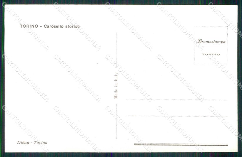 Torino Città Carosello Storico Dama Cavaliere Foto cartolina MX0073 – retro