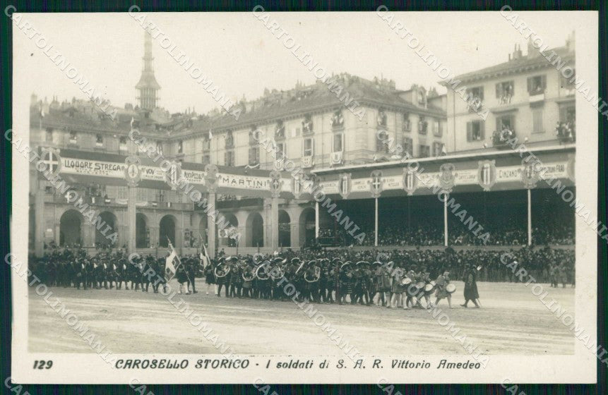 Torino Città Carosello Storico Soldati Re Vittorio Amedeo Foto cartolina MX0078 – fronte