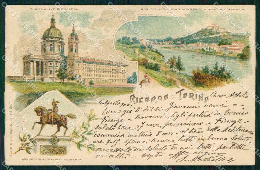 Torino Città Ricordo di Monte Cappuccini Basilica Kunzli 79 cartolina MX0084 – fronte