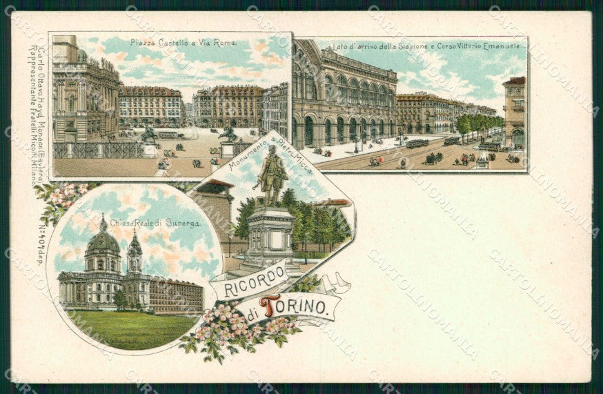 Torino Città Ricordo di Basilica Superga cartolina MX0087 – fronte