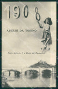 Torino Città Auguri da Monte Cappuccini Ponte Umberto I cartolina MX0092 – fronte