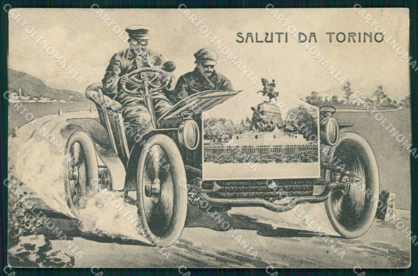 Torino Città Saluti da Automobile cartolina MX0093 – fronte