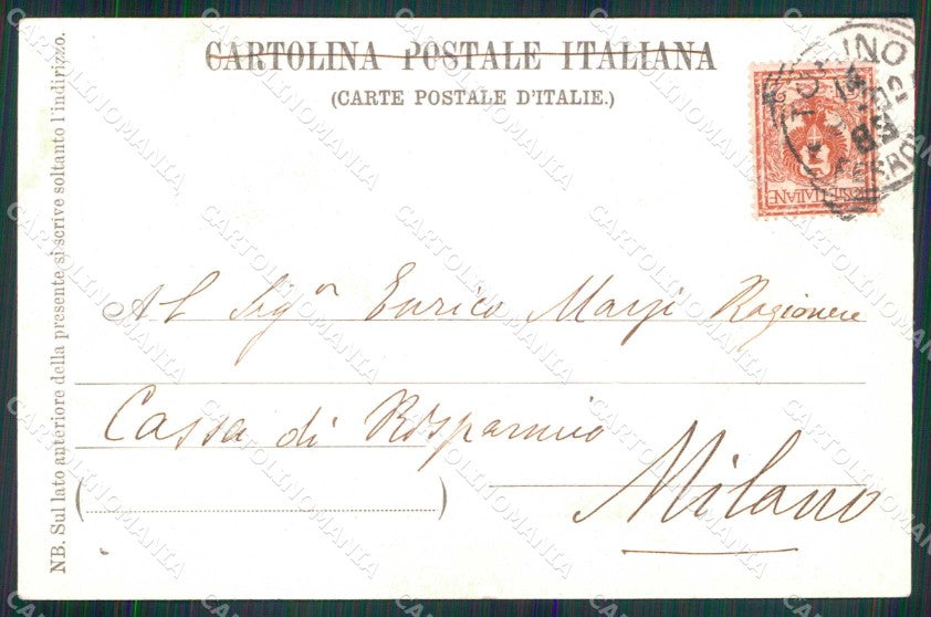 Torino Città Piazza Statuto Monumento Frejus Tram cartolina MX0112 – retro