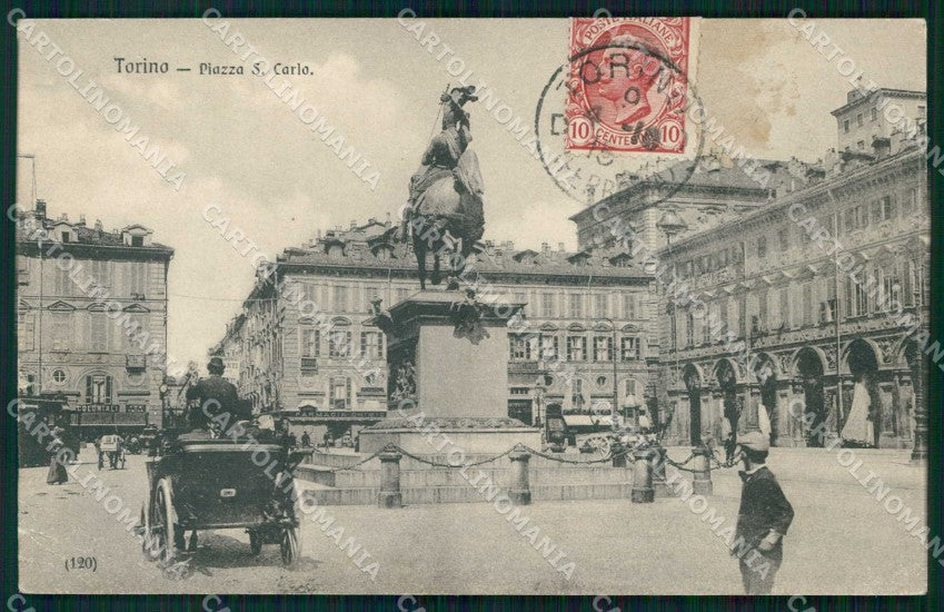 Torino Città Piazza San Carlo Tram STRAPPINO cartolina MX0126 – fronte