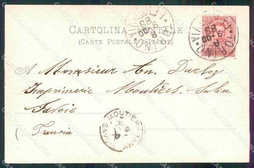 Torino Città Piazza San Carlo Monumento Emanuele Filiberto cartolina MX0132 – retro