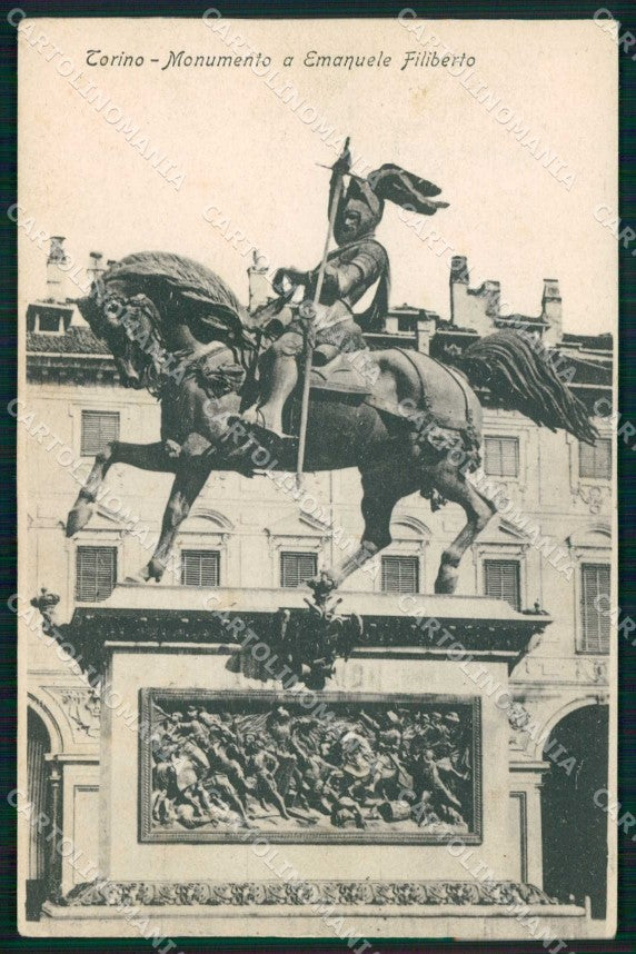 Torino Città Monumento Emanuele Filiberto cartolina MX0135 – fronte