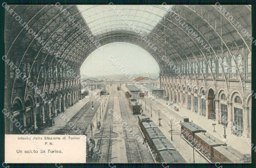 Torino Città Saluto da Interno Stazione Porta Nuova Treno cartolina MX0160 – fronte