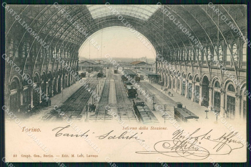 Torino Città Interno Stazione Porta Nuova Treno cartolina MX0161 – fronte