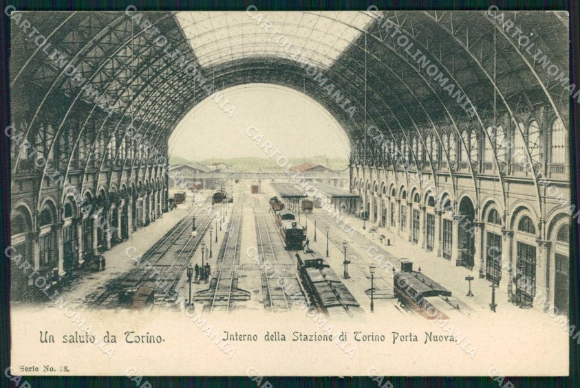 Torino Città Saluto da Interno Stazione Porta Nuova Treno cartolina MX0162 – fronte