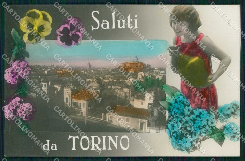 Torino Città Saluti da Veduta Generale Foto cartolina MX0167 – fronte