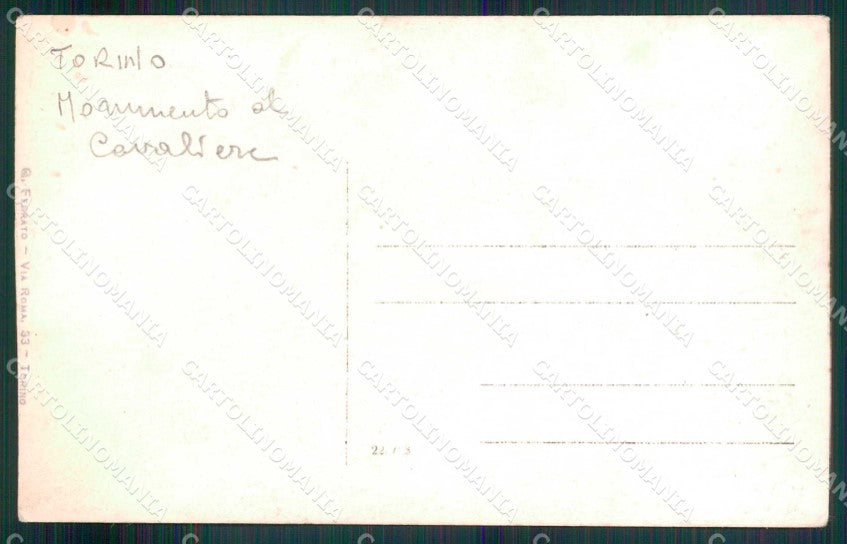 Torino Città Monumento al Cavaliere Carabinieri Foto cartolina MX0187 – retro