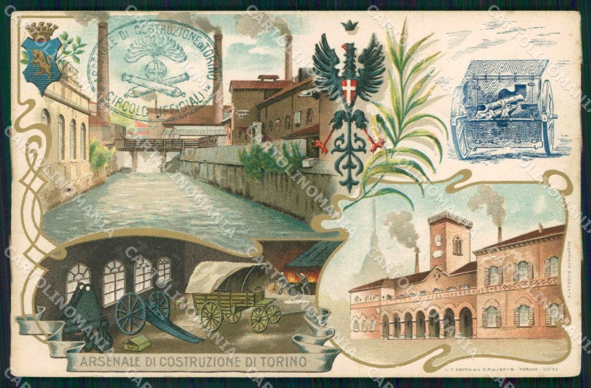 Torino Arsenale di Costruzione TRACCE UMIDO cartolina MX0201 – fronte