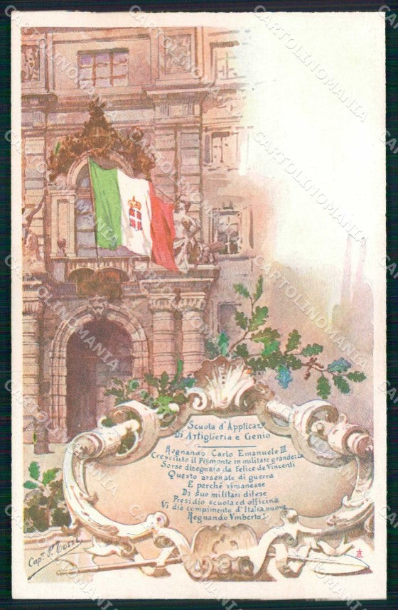 Torino Scuola Applicazione Artiglieria Genio cartolina MX0203 – fronte