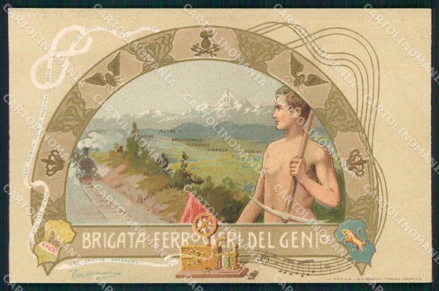 Torino Brigata Ferrovieri del Genio Treno cartolina MX0211 – fronte