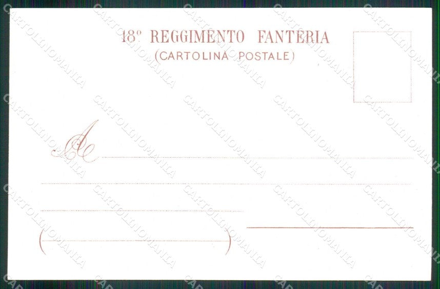 Torino 18° Reggimento Fanteria Brigata Acqui cartolina MX0216 – retro