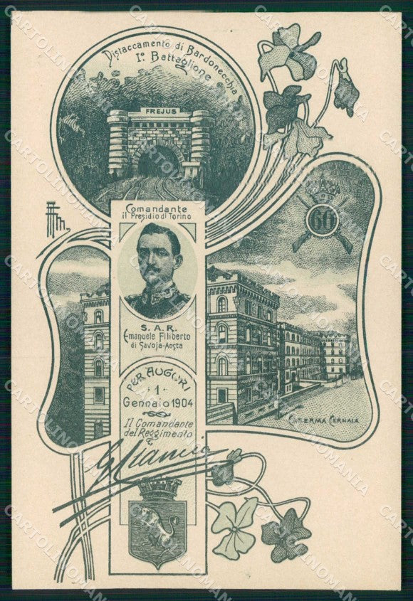 Torino 60° Reggimento Fanteria Caserma Cernaia cartolina MX0218 – fronte