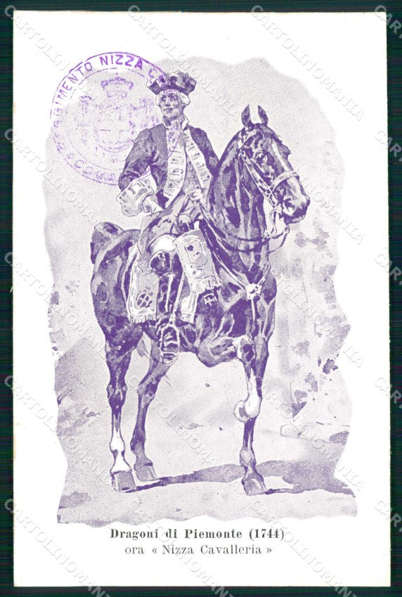 Torino Nizza Cavalleria Dragoni Piemonte cartolina MX0234 – fronte