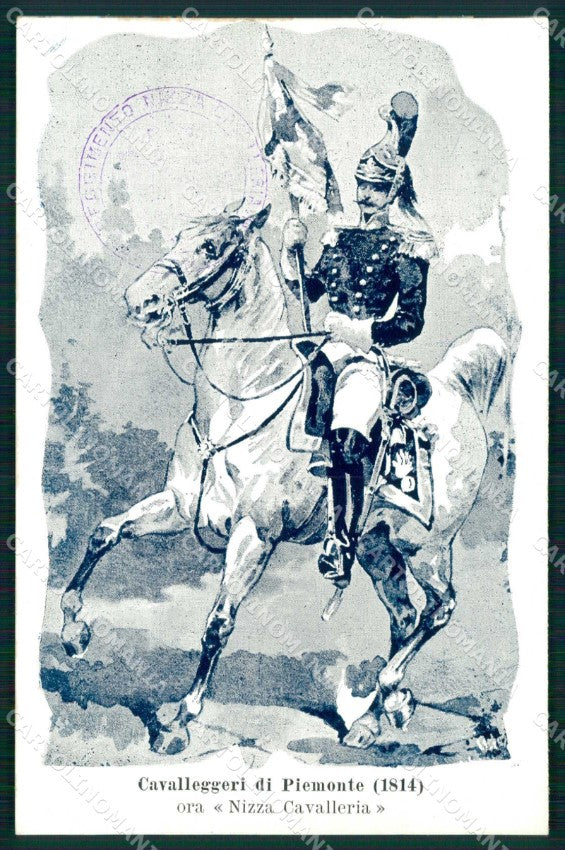 Torino Cavalleggieri Piemonte Nizza Cavalleria cartolina MX0235 – fronte