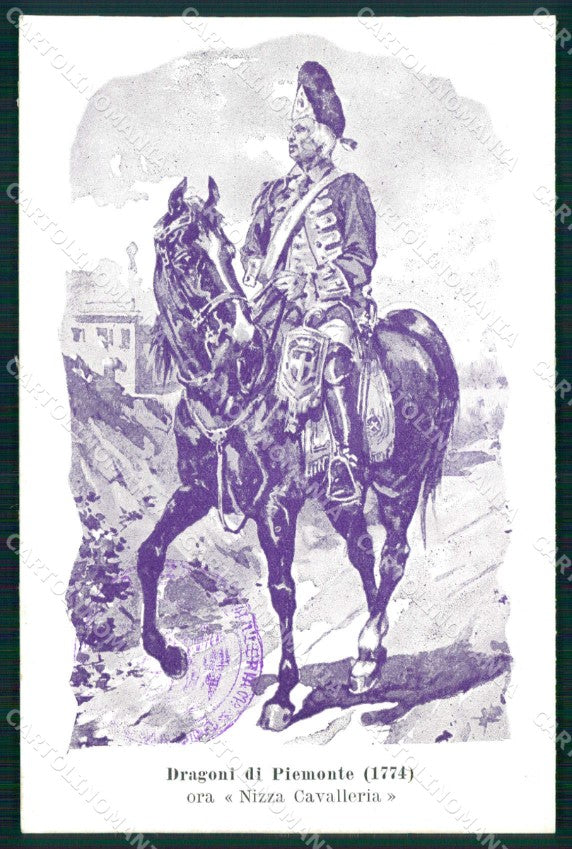 Torino Nizza Cavalleria Dragoni Piemonte cartolina MX0236 – fronte