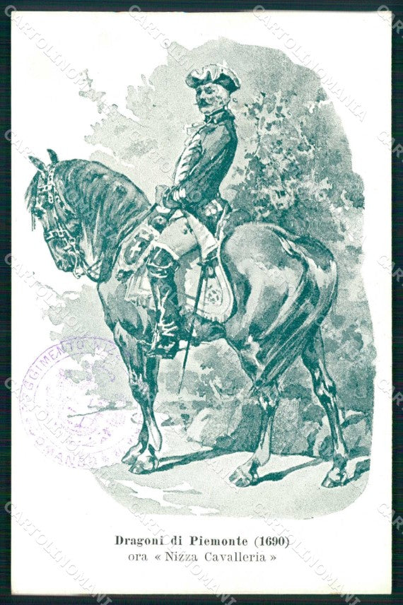 Torino Nizza Cavalleria Dragoni Piemonte cartolina MX0237 – fronte
