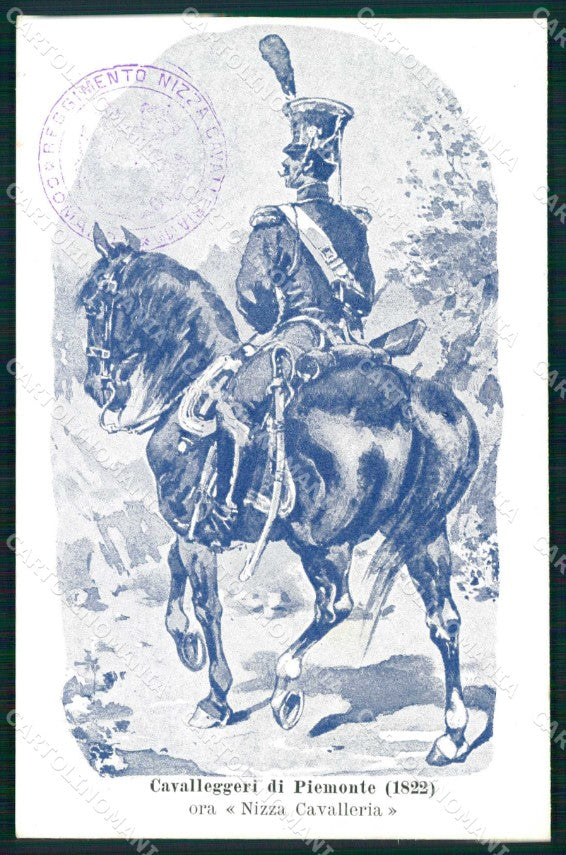 Torino Cavalleggieri Piemonte Nizza Cavalleria cartolina MX0238 – fronte