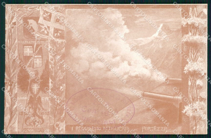 Torino I Reggimento Artiglieria Fortezza cartolina MX0245 – fronte