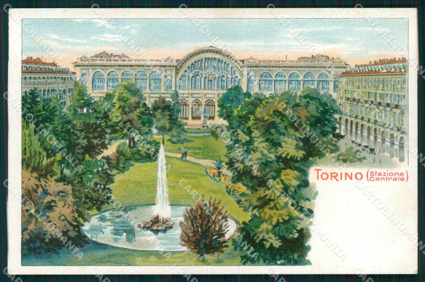 Torino Città Stazione Centrale Fontana cartolina MX0322 – fronte